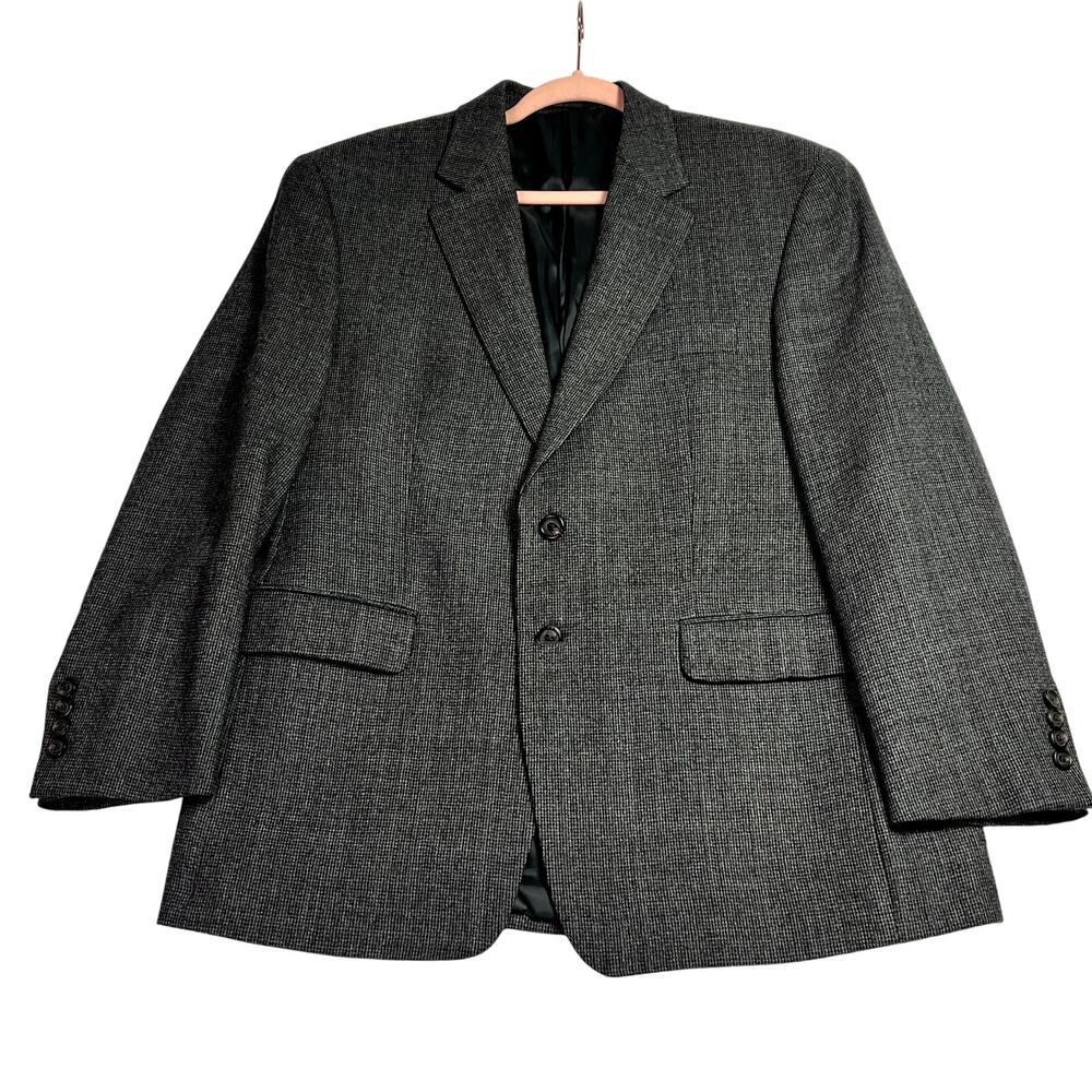 Lauren Ralph Lauren Lord & Taylor Blazer Mens 40S Lambs Wool Coat Houndstooth